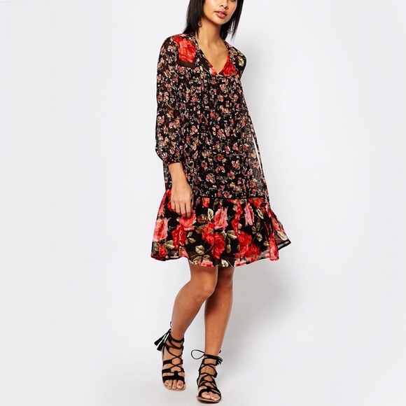 FRENCH CONNECTION Anastasia Mix Floral Smock Dress - Picture 4 of 10